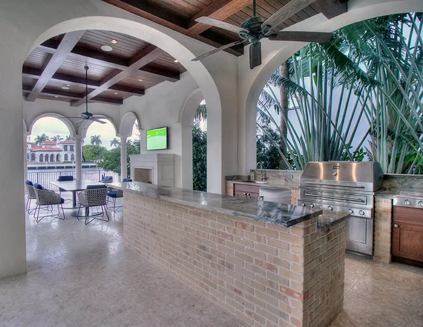 Boca Raton FL outdoor kitchen and entertainement