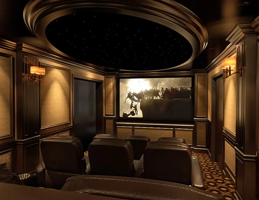 Golden-home-theater-setup