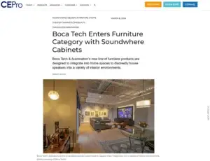 boca tech enters furniture category with soundwhere cabinets